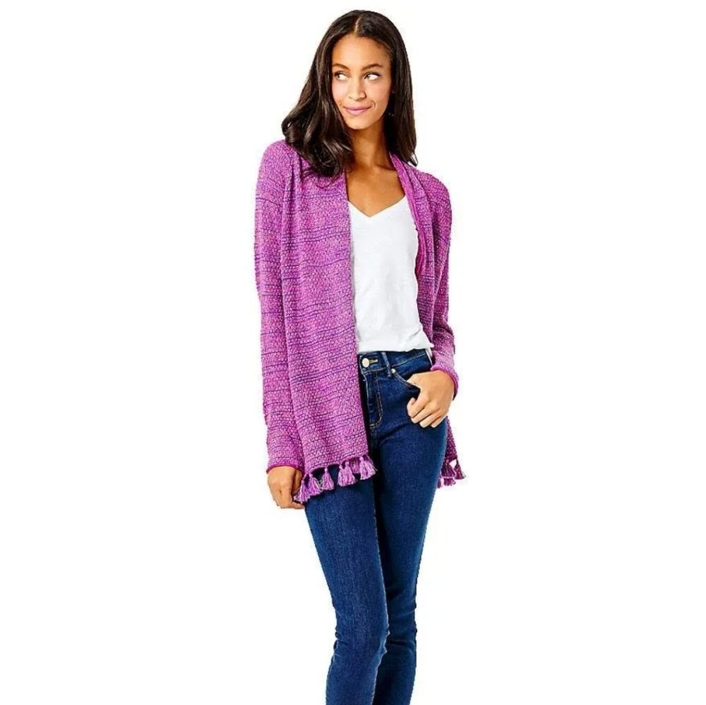 Lilly Pulitzer Tova Cardigan Purple SZ.XXS NWT